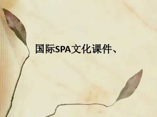 国际SPA文化、ppt课件
