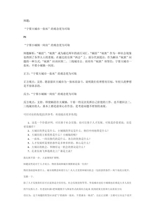 辩题