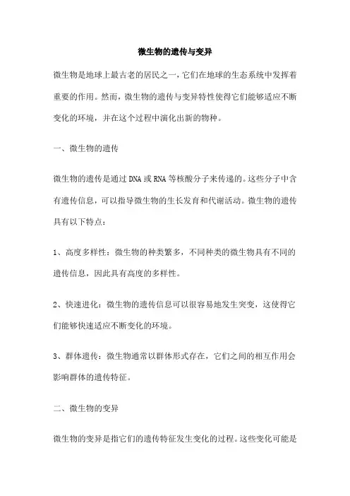 微生物的遗传与变异
