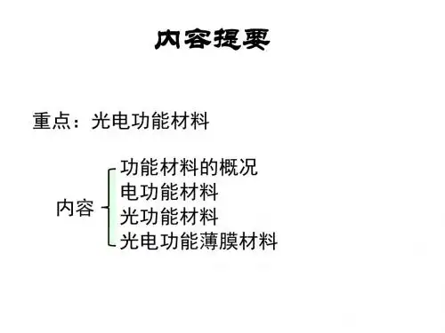 光电功能材料