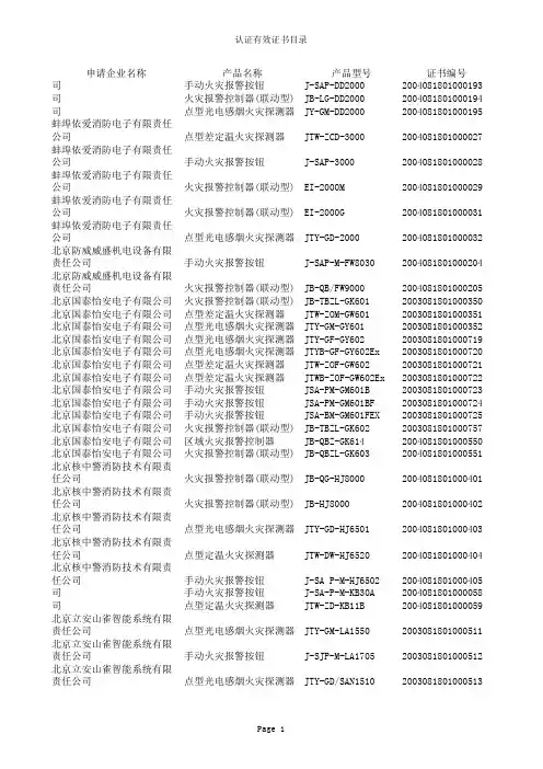 消防3c认证