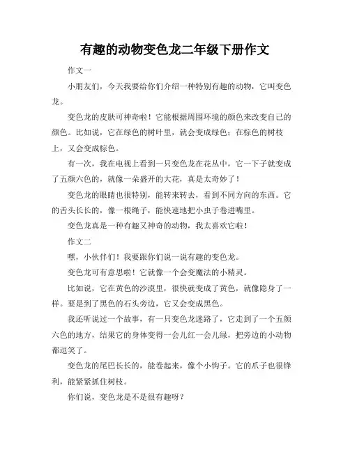 有趣的动物变色龙二年级下册作文