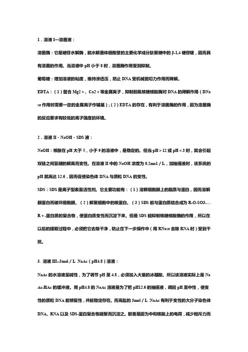 【珍藏版】质粒提取中的原理
