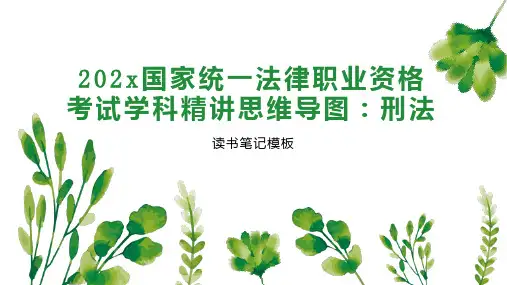 《202x国家统一法律职业资格考试学科精讲思维导图：刑法》读书笔记模板
