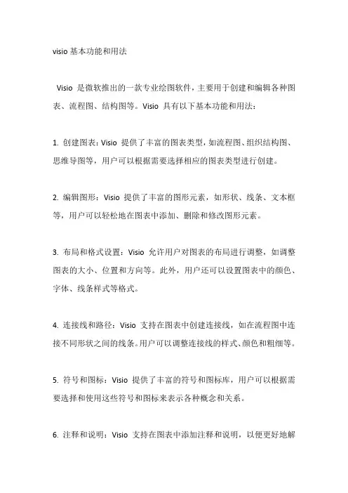 visio基本功能和用法