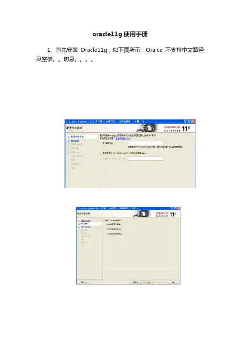 oracle11g使用手册
