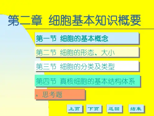 03第二章细胞的基本知识概要