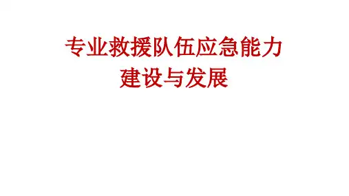 专业救援队伍应急能力建设与发展