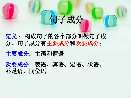 4  高一英语句子成分分析