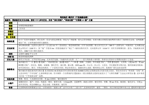 广东导游基础之肇庆市