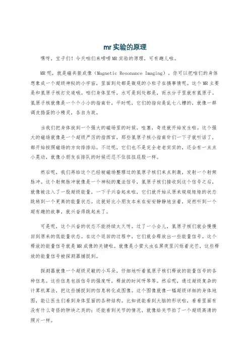 mr实验的原理