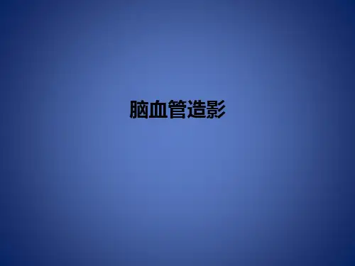 脑血管造影PPT课件