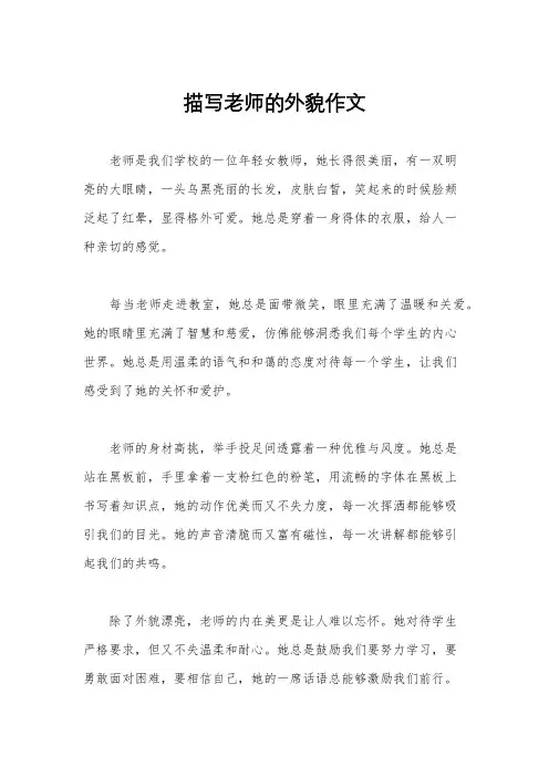 描写老师的外貌作文