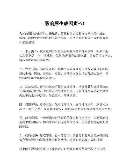影响尿生成因素-V1