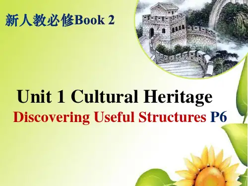 【高一英语新教材必修二】Unit 1 Discovering Useful Structures P6