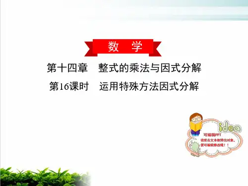 人教教材《因式分解》全文课件