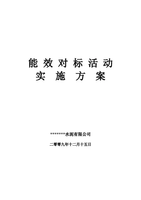 水泥厂能效队标方案