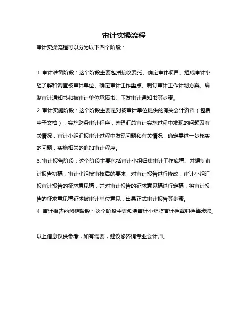 审计实操流程