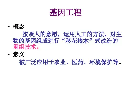 第一节现代生物技术的应用ppt课件