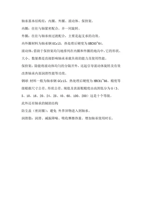 轴承基本结构