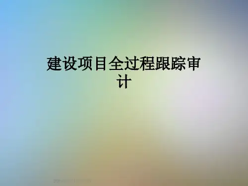 建设项目全过程跟踪审计