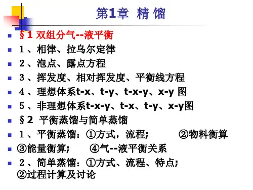 化工原理下总复习