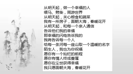 《致大海》ppt课件