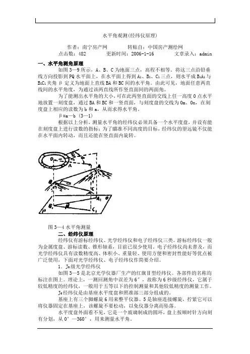 水平角观测(经纬仪原理)