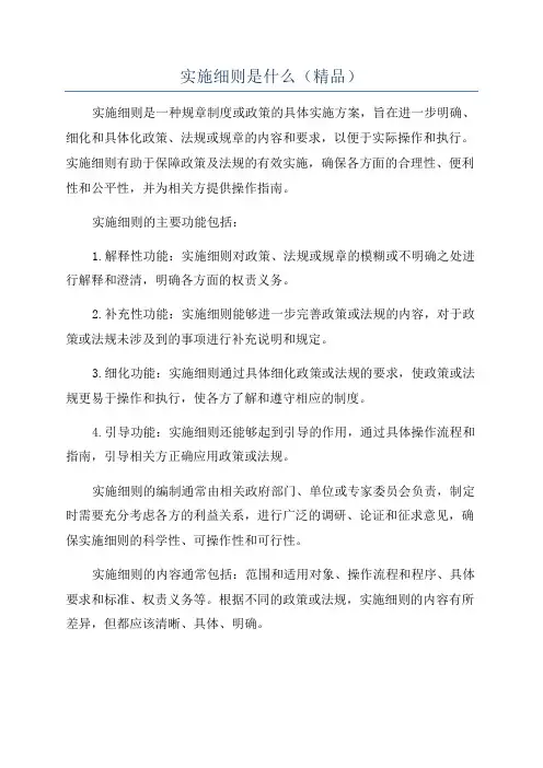 实施细则是什么(精品)