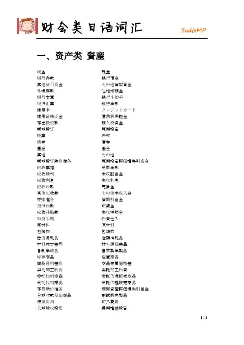 财务日语