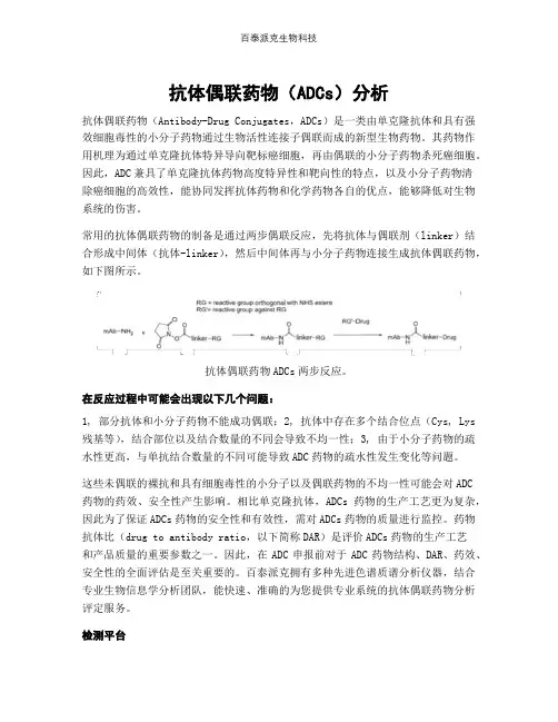 抗体偶联药物(ADCs)分析