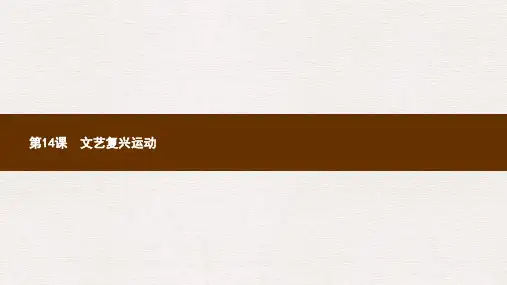 九年级历史上册第五单元步入近代第14课文艺复兴运动课件新人教版