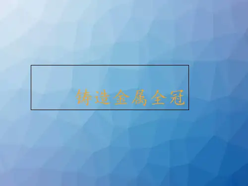 铸造金属全冠 ppt课件