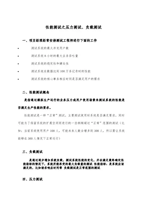 性能测试——压力测试、负载测试