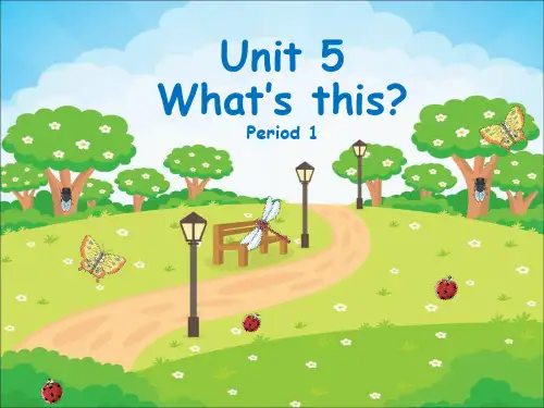 译林版(一起)英语一年级下册Unit 5 What's this Period 1课件