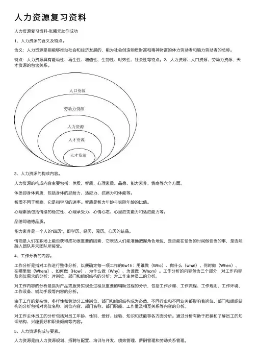 人力资源复习资料