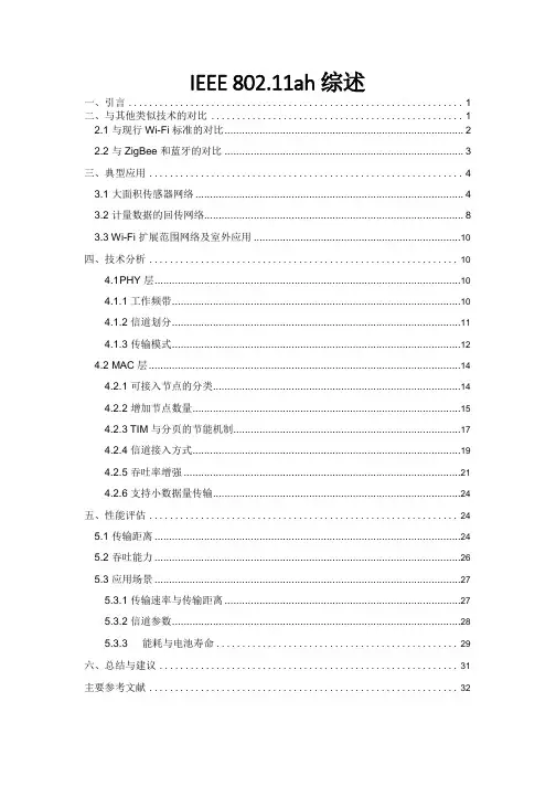 80211ah综述