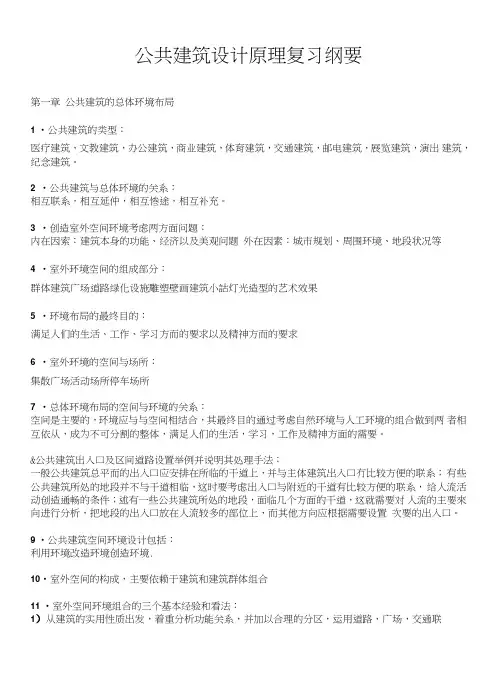 公共建筑设计原理期末复习总结.doc