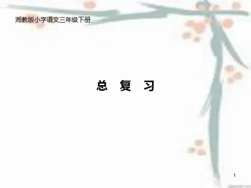 湘教版小学语文三年级下册总复习PPT课件