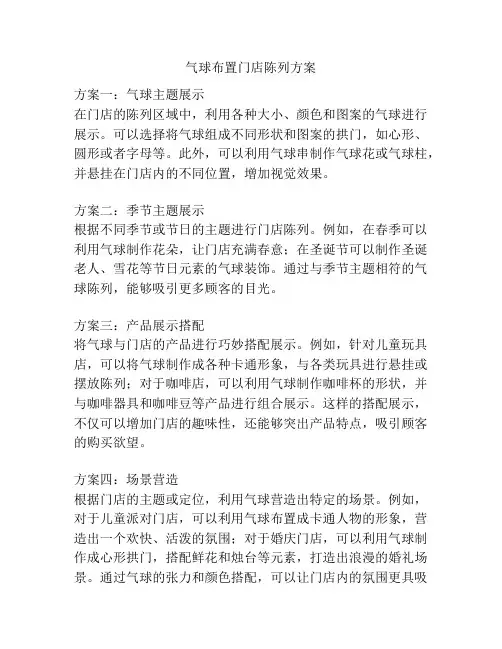 气球布置门店陈列方案