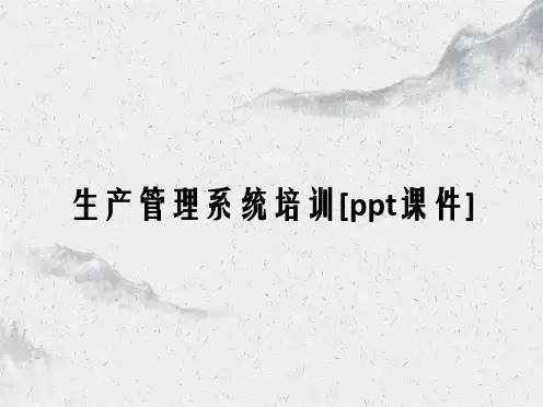 生产管理系统培训课件