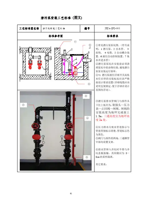 潜污泵安装工艺标准(图文)