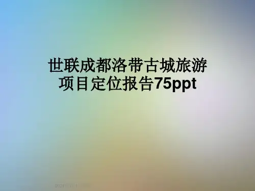 世联成都洛带古城旅游项目定位报告75ppt