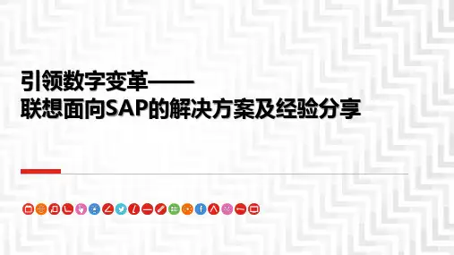 联想面向SAP的解决方案及经验分享