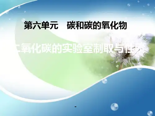 课题4实验活动2-二氧化碳的实验室制取与性质-PPT课件 