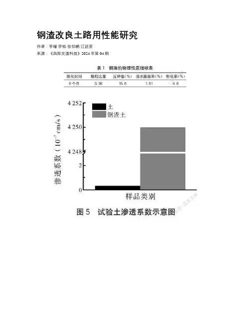 钢渣改良土路用性能研究