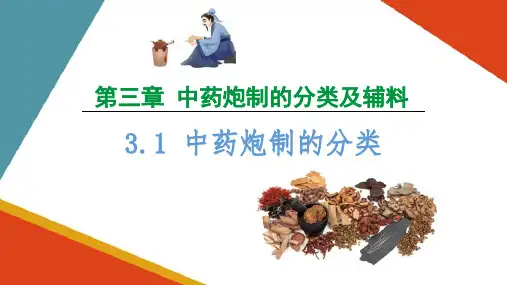 中药炮制的分类及辅料—中药炮制的分类(中药炮制技术课件)