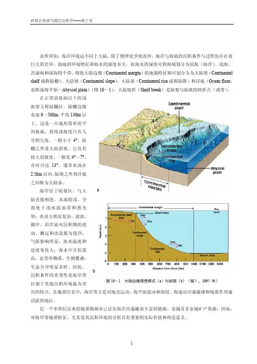 Chapter 10滨海与浅海沉积体系