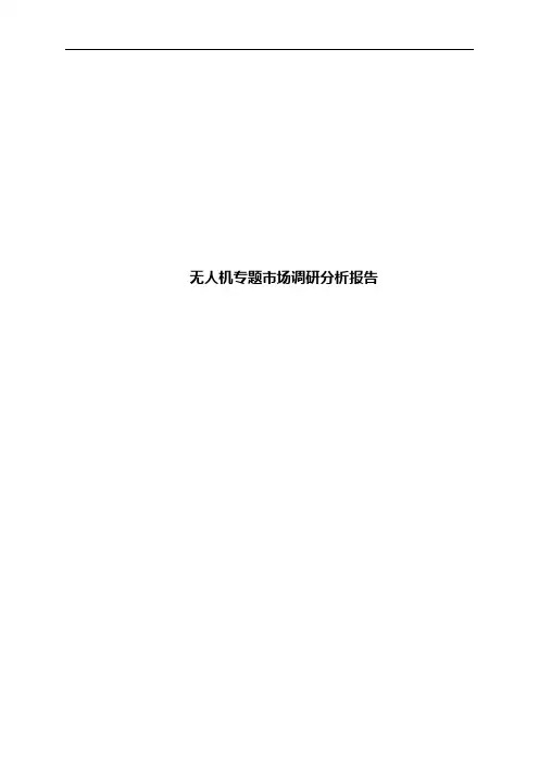 无人机专题市场调研分析报告