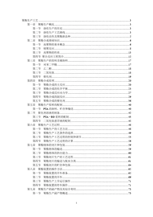 聚酯生产工艺